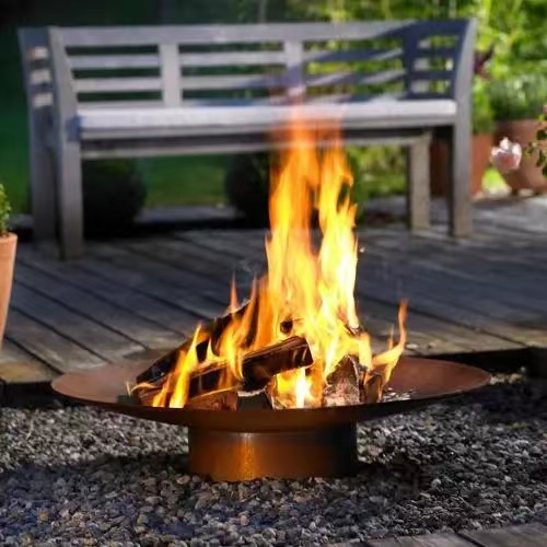 Corten steel fire pit