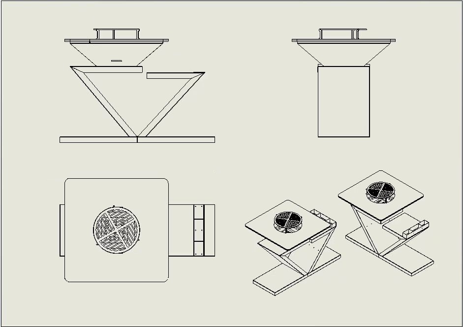 CORTEN STEEL BBQ GRILLS